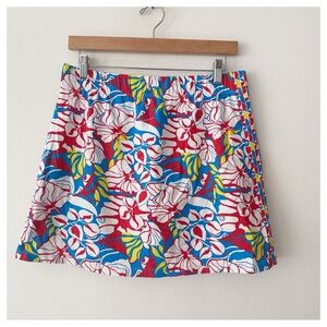 J. McLaughlin Tennis Catalina Skort Sz M Floral Lined Built In Brief